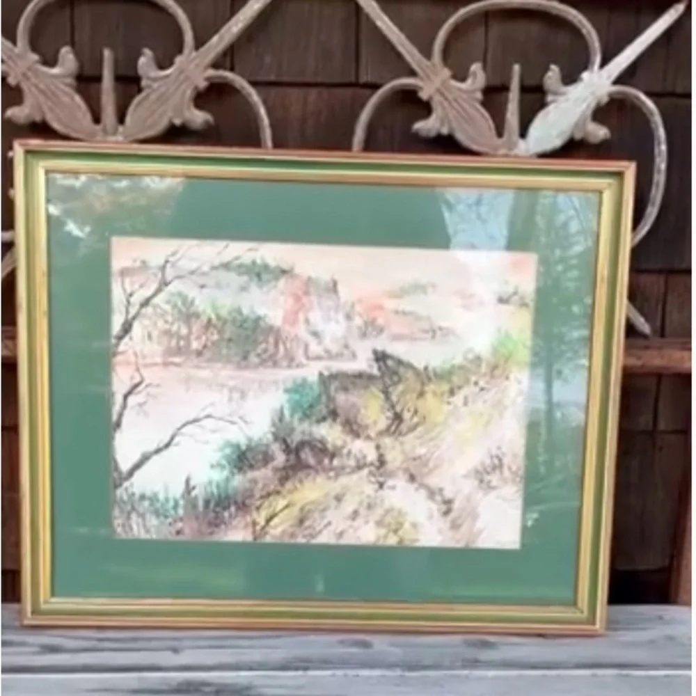 Original Oil Impressionist Landscape Painting: Fisherman's Sky, Signed Delmor - Picture 4 of 8